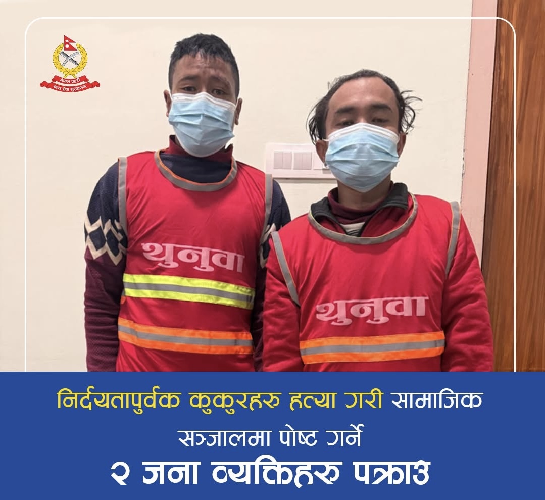 निर्दयी रूपमा कुकुर मारेका दुईजना नवलपरासीमा पक्राउ
